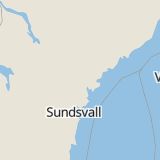 Karta som med röd fyrkant ramar in Kramfors, Bollstabruk, Västernorrlands län