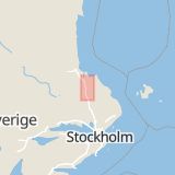 Karta som med röd fyrkant ramar in Skogsbo, Heby, Uppsala län