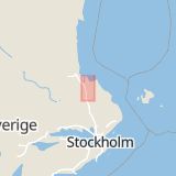 Karta som med röd fyrkant ramar in Strömsberg, Västland, Tierp, Uppsala län