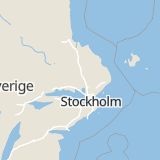 Karta som med röd fyrkant ramar in Lurbovägen, Gottsunda, Uppsala, Uppsala län