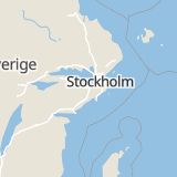 Karta som med röd fyrkant ramar in Hovsjö, Södertälje, Stockholms län