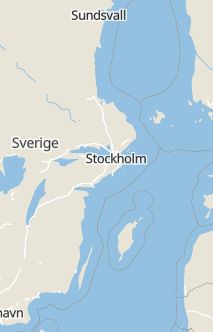 Översiktskarta som visar hela Sverige med en markör som visar ungefär var händelsen inträffat