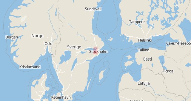 Karta som med röd fyrkant ramar in Färentuna, Ekerö, Stockholms län