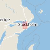Karta som med röd fyrkant ramar in Helgö, Ekerö, Stockholms län