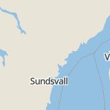 Karta som med röd fyrkant ramar in Ortviken, Korsta, Sundsvalls Kommun, Grillom, Sollefteå Kommun, Västernorrlands län