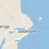 Karta som med röd fyrkant ramar in Almunge, Sävja, Uppsala, Uppsala län