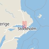 Karta som med röd fyrkant ramar in Fornborgsvägen, Sigtuna, Stockholms län