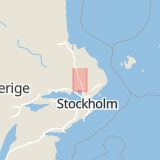 Karta som med röd fyrkant ramar in Almungevägen, Gnistarondellen, Stenhammars Väg, Sågargatan, Gimo, Uppsala län