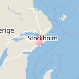 Karta som med röd fyrkant ramar in Norsborg, Karlberg, Botkyrka, Stockholms län