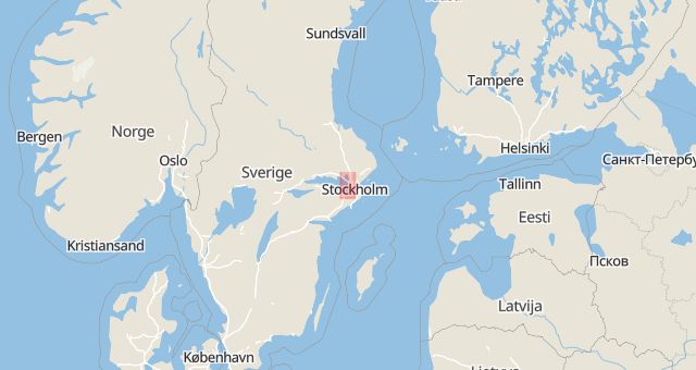 Karta som med röd fyrkant ramar in Viksjö, Järfälla, Stockholms län