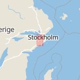 Karta som med röd fyrkant ramar in Uttran, Botkyrka, Stockholms län