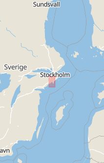 Översiktskarta som visar hela Sverige med en markör som visar ungefär var händelsen inträffat