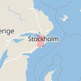 Karta som med röd fyrkant ramar in Rågvägen, Norsborg, Botkyrka Kommun, Stockholms län