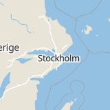 Karta som med röd fyrkant ramar in Jakobsberg, Järfälla, Stockholms län