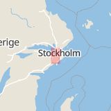 Karta som med röd fyrkant ramar in Alby, Botkyrka, Stockholms län