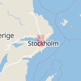 Karta som med röd fyrkant ramar in Jakobsberg, Nydalsvägen, Järfälla, Stockholms län