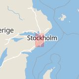 Karta som med röd fyrkant ramar in Sandbrink, Botkyrka, Stockholms län