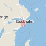 Karta som med röd fyrkant ramar in Munkhättevägen, Tumba, Botkyrka, Stockholms län