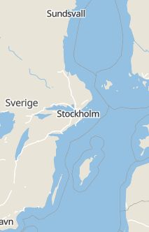 Översiktskarta som visar hela Sverige med en markör som visar ungefär var händelsen inträffat