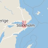 Karta som med röd fyrkant ramar in Margaretavägen, Jakobsberg, Järfälla, Stockholms län
