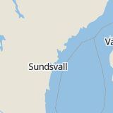 Karta som med röd fyrkant ramar in Sundsvall, Södermalm, Kramfors, Lunde, Sollefteå, Österstrinne, Härnösand, Fredriksvägen, Älandsbro, Rågvägen, Långsele, Västernorrlands län