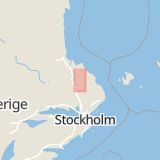 Karta som med röd fyrkant ramar in Dannemora, Östhammar, Uppsala län