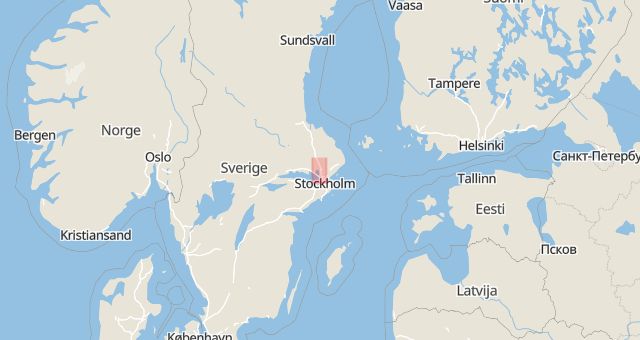 Karta som med röd fyrkant ramar in Märsta, Sigtuna, Stockholms län
