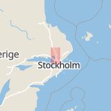 Karta som med röd fyrkant ramar in Södergatan, Sigtuna, Stockholms län