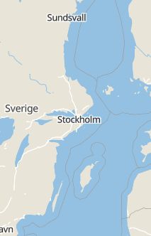 Översiktskarta som visar hela Sverige med en markör som visar ungefär var händelsen inträffat