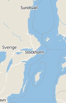 Översiktskarta som visar hela Sverige med en markör som visar ungefär var händelsen inträffat