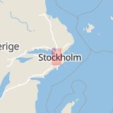 Karta som med röd fyrkant ramar in Blackeberg, Stockholm, Stockholms län