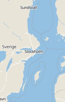Översiktskarta som visar hela Sverige med en markör som visar ungefär var händelsen inträffat