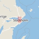 Karta som med röd fyrkant ramar in Lunda, Stockholm, Stockholms län