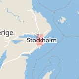 Karta som med röd fyrkant ramar in Blackeberg, Björnsonsgatan, Stockholm, Stockholms län