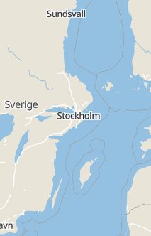Översiktskarta som visar hela Sverige med en markör som visar ungefär var händelsen inträffat