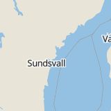 Karta som med röd fyrkant ramar in Fröland, Härnösand, Västernorrlands län