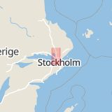 Karta som med röd fyrkant ramar in Lövstavägen, Stockholm, Stockholms län