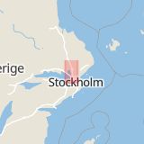 Karta som med röd fyrkant ramar in Rosersberg, Sigtuna, Stockholms län