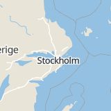 Karta som med röd fyrkant ramar in Rotebro, Sollentuna, Stockholms län