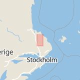 Karta som med röd fyrkant ramar in Österbybruk, Östhammar, Uppsala län