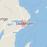 Karta som med röd fyrkant ramar in Drottningholmsbron, Bromma, Ekerö, Stockholms län