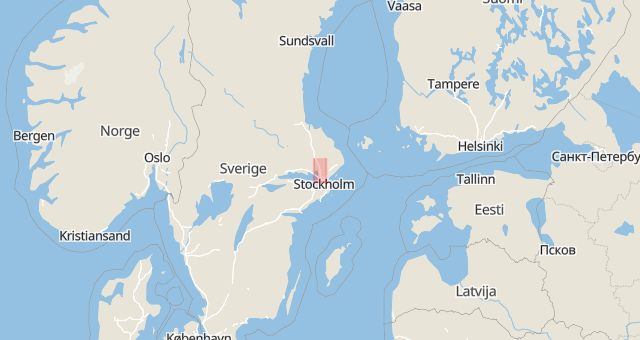 Karta som med röd fyrkant ramar in Arlanda, Sigtuna, Stockholms län