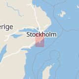 Karta som med röd fyrkant ramar in Sorundavägen, Nynäshamn, Stockholms län