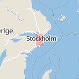 Karta som med röd fyrkant ramar in Skärholmen, Ekholmsvägen, Oxholmsgränd, Stockholm, Stockholms län