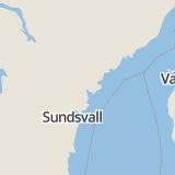 Karta som med röd fyrkant ramar in Edsbacken, Lugnvik, Kramfors, Västernorrlands län