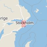 Karta som med röd fyrkant ramar in Kungens Kurvaleden, Huddinge, Stockholms län