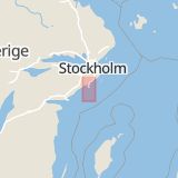 Karta som med röd fyrkant ramar in Villagatan, Backluravägen, Centralgatan, Estövägen, Nynäshamn, Stockholms län