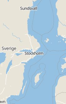 Översiktskarta som visar hela Sverige med en markör som visar ungefär var händelsen inträffat