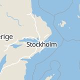 Karta som med röd fyrkant ramar in Trafikplats Glädjen, Upplands väsby, Stockholms län