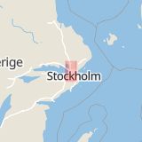 Karta som med röd fyrkant ramar in Häggvik, Häggviks Station, Sollentuna, Stockholms län